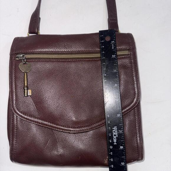 Vintage Y2k Fossil Boho Hippie Gypsy Brown Crossbody Genuine Leather Purse Bag - Picture 15 of 15